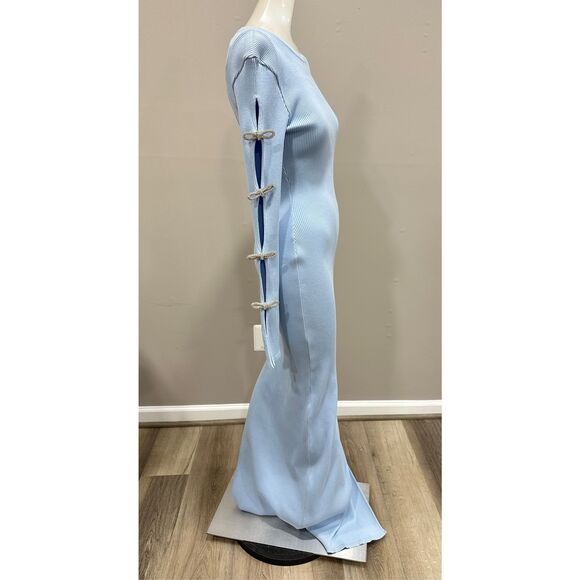 NWT Mach & Mach Crystal Bow Cut-Out Maxi Dress Size XS/S $1690 - Picture 9 of 12